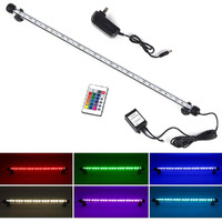 Fish Tank Light, Rgb Aquarium Lights, Waterproof Color Changing Tank Lights, Led Underwater Aquarium Light, Dim Adjustable Submersible Remote Control Hang Lights Background Decor Lights, 27 Inch