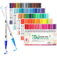 Upanic 100 Colors Art Markers For Coloring,Coloring Pens,Dual Brush Tip Markers For Kids Adult Drawing,Fine Tip Pens For Art,Journaling,Doodling & Lettering