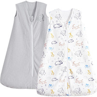 Phf Warm Micro-Fleece Baby Sleep Sack 18-24 Months, Soft Baby Wearable Blanket, 2-Way Zipper Sleeping Bags, 2 Pack Comfy Toddler Sleeping Sack For Boys, X-Large Size, Woodland