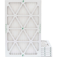 12X24X1 Merv 10 (Fpr 5-6) Pleated Air Filters By Glasfloss Box Of 6 Actual Size: 11-38 X 23-38 X 78