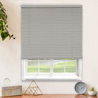 Chicology Custom Blinds For Windows, Mini Blinds, Window Blinds, Door Blinds, Blinds & Shades, Camper Blinds, Mini Blinds For Windows, Horizontal Window Blinds, Gray, 55.5" W X 72" H