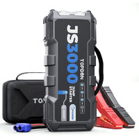 Car Battery Jump Starter, Topdon Js3000 12V 3000A Battery Booster Jump Starter Pack For Up To 9L Gas/ 7L Diesel Engines, Portable Car Battery Charger With Handle Jumper Cable And Eva Protection Case