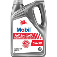 Mobil Full Synthetic High Mileage Motor Oil 5W-30, 5 Quart