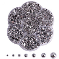 5700 Pcs Silver Half Pearls For Crafts,Nail Pearls For Nails Art For Crafting Diy Accessory,Flatback Pearls Gems For Makeup,Neatly Organized Craft Pearls For Artists Creative (2/3/4/5/6/8/10Mm)
