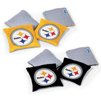 Wild Sports Nfl Pittsburgh Steelers 8Pk Dual Sided Bean Bags, Team Color