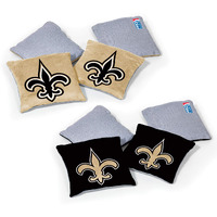 Wild Sports Nfl New Orleans Saints 8Pk Dual Sided Bean Bags, Team Color