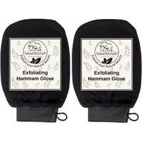 Natural Elephant Exfoliating Hammam Glove (Pure Black 2 Pack)