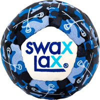 Swax Lax Lacrosse Training Ball - Indoor Outdoor Practice Less Bounce & Rebounds (1 Blue Camo Sticks)