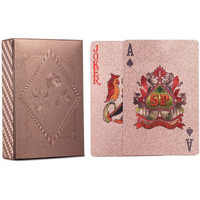 Acelion Waterproof Playing Cards, Plastic Playing Cards, Deck Of Cards, Gift Poker Cards (Rose Gold)