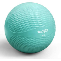 Yes4All Soft Weighted Toning Ballmedicine Ball & Exercise Pilates Ring - Multi Colors & Weights Available (Mint - Size: 3Lbs)