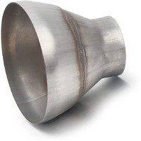 A-Karck Exhaust Adapter Connector 2.5\" Od To 5\" Od, Exhaust Pipe Reducer 4\" Overall Length 304 Stainless Steel