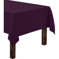 Gee Di Moda Rectangle Tablecloth - 60 X 126 Inch Eggplant Table Cloth For 8 Foot Rectangle Table - Heavy Duty Washable Fabric - For 8 Ft Buffet Table, Holiday Party, Dinner, Wedding & Baby Shower