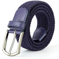 Radmire Braided Canvas Woven Elastic Stretch Belts For Menwomenjunior With Multicolored