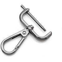 Craftmemore 2Pcs Detachable Snap Hook Swivel Clasp Wscrew Bar Vt493 Bag Strap Hardware Replacement (1-14 Inch, Gunmetal)