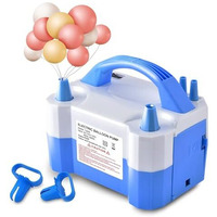 Electric Air Balloon Pump, Portable Dual Nozzle Electric Balloon Inflator/Blower For Party Decoration,Used To Quickly Fill Balloons - 110V 600W [Blue]