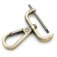 Craftmemore 2Pcs Detachable Snap Hook Swivel Clasp Wscrew Bar Vt493 Bag Strap Hardware Replacement (1-14 Inch, Brushed Brass)