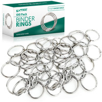 Binder Rings, 1 1/2 Inch - 100 Pack Metal Rings, Heavy Duty Steel Book Rings - Use For Paper Rings, Key Rings, Binder Ring, Metal Rings For Index Cards Great For Home, School, And Office