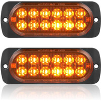 At-Haihan Pack Of 2 Aluminum Housing Amber Led Trailer Turn Signal Brake Parking Side Maker Lights, Dot Compliant Waterproof Surface Mount Lighting For Truck Tractor Jeep Rv