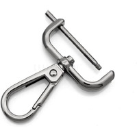 Craftmemore 2Pcs Detachable Snap Hook Swivel Clasp Wscrew Bar Vt493 Bag Strap Hardware Replacement (1 12 Inch, Gunmetal)