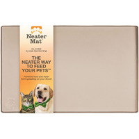 Neater Pet Brands Neater Mat - Waterproof Silicone Pet Bowls Mat - Protect Floors From Food & Water (Cappuccino, 16" X 10" Silicone)