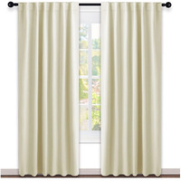Nicetown Living Room Blackout Curtains 95 Inches Long, Window Treatment Room Darkening Curtains For Office (Beige, 52\" Wide By 95\" Long, 2 Pieces)