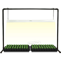 Igrowtek 4 Feet 40W Led Grow Light Stand Rack For Seedling,Growing Light For Indoor Plant,Natural White Light Full Spectrum Led Grow Light,Height Ajustable, Iron Pipe Frame, With On/Off Switch