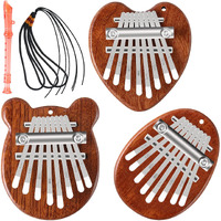 Eastrock 8 Key Mini Kalimba, Finger Thumb Piano With Accessory Pendant Gift, Exquisite Finger Piano Ornaments Christmas Gift For Kid Adult Beginners 3Packs