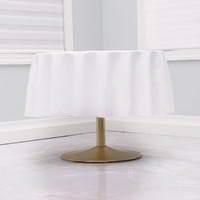 Kadut White Tablecloth - 90" Inch Round White Tablecloths For Circular Table Cover In White Washable Polyester - Great For Buffet Table, Parties, Holiday Dinner & More