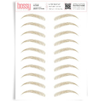 Brows By Bossy Studio & Co Temporary Eyebrow Tattoos Waterproof Eyebrow Stickers, False Tattoos Hair Like Peel Off Instant Transfer Brow Curved Blonde