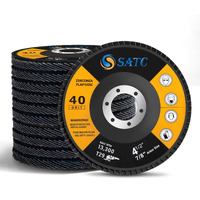 S Satc Flap Discs 4-1/2 Inch 40 Grit Zirconia Grinding Wheel Type 29 Abrasive Discs Flap Wheel For Angle Grinder - 20 Pack