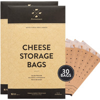 Formaticum Cheese Storage Bags, Keep Charcuterie Fresh, Wax Paper Bags, 30 Count
