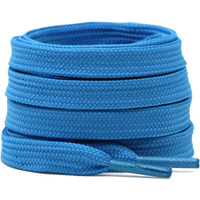 Delele Solid Flat Shoelaces Hollow Thick Athletic Shoe Laces Strings Powder Blue 2 Pair 55"