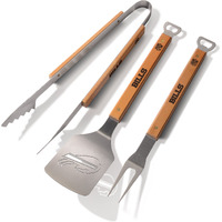 Youthefan Nfl Buffalo Bills Classic Series 3-Piece Bbq Set Stainless Steel, 22" X 9"