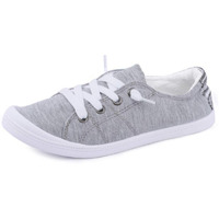Womens Slip On Canvas Sneaker Low Top Casual Walking Shoes Classic Comfort Flat Fashion Sneakers (Grey 07)