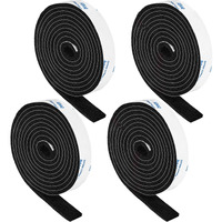 Felt Strips 4 Rolls Pack 12X 60 Self Adhesive Black Furniture Felt Strips Anti Scratch Heavy Duty 3Mm Thick Floor Protector For Rocking Chair For Hardwood Floor