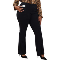 Wrinkle-Free Stretch Dress Pants Plus Size For Women Pull-On Pant Ease Into Comfort Office Pant 4Xl