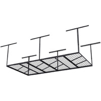 Fleximounts Pro 4X8 Overhead Garage Storage Rack,Adjustable Garage Storage Organization Systerm,Heavy Duty Metal Garage Ceiling Storage Racks,800Lbs Weight Capacity,Black