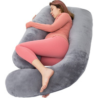 As Awesling 60In Full Body Pillow  Nursing, Maternity And Pregnancy Pillow  Extra Large U Shaped Sleeping Pillow With Removable Cover (Dark Grey)