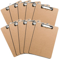 Office Solutions Direct Clipboards With Low Profile Clip (Set Of 10) - Wood Clipboards Bulk 10 Pack, Heavy Duty Clipboard, Bulk Classic Clipboards For Classroom, Calendar Office Clipboard Stand Up