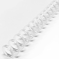 Binditek 50 Pack Plastic Spiral Binding Coils, 6Mm(1/4\"), 30 Sheet Capacity, 4:1 Pitch, Clear, 48Loops, For Letter Size, For Students And Coworkers