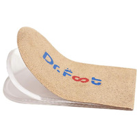 Dr.Foot Adjustable Orthopedic Heel Lift Inserts, Height Increase Insole For Leg Length Discrepancies, Heel Spurs, Heel Pain, Sports Injuries, And Achilles Tendonitis (Beige, 3 Layers-L)