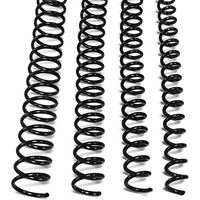 Binditek 100 Pack Plastic Spiral Binding Coils, Multi Size (6Mm, 8Mm, 10Mm, 12Mm) (1/4\", 5/16\", 3/8\", 1/2\"), 4:1 Pitch, Black, For Students And Coworkers