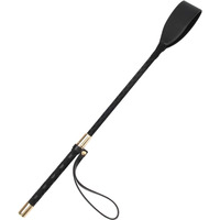 Coolrunner Riding Crop For Horse, 18 Inch Horse Whip With Pu Leather Equestrianism Horse Crop Double Slapper Horse Whip Black Crops For Horses (Black)
