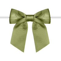 Rainbow Pana 120 Pack Twist Tie Bows For Treat Bags 3 Sage Green Satin Ribbon Bows For Package Craft Gift Wrapping Decoration