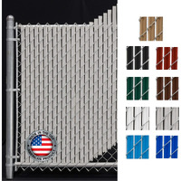 Fencesource Wave Slat (9 Colors) Single Wall Bottom Locking Privacy Slat For 4', 5', 6', 7' And 8' Chain Link Fence (7 Ft, Gray)