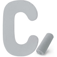 C Shaped Pregnancy Pillow Cover, Full Body Pillowcase For Maternity Pillow, Super Soft Fabric, Universal Fit, Grey