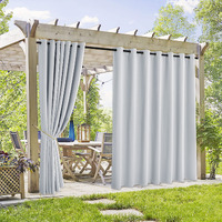 Ryb Home Extra Wide Outdoor Curtains 2 Panels - Blackout Waterproof Privacy Protect Outside Curtains For Patio Gazebo Balcony Lanai Hot Tub Pergola, Wide 105 X Long 84 Inches, Grayish White