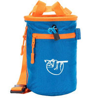 Chalk Bag For Rock Climbing, Climbing Chalk Bag For Bouldering With 2 Large Zipper Storage Pockets, Premium Gym Chalk Bag For Weightlifting, Great Gift And Rock Climbing Gear, Azure Blue