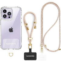 Lawonda 2 Pads Phone Lanyard Adjustable Crossbody Cell Phone Neck Strap Universal Mobile Phone Wrist Lanyard + 2Pcs Phone Patch Tether Tab For Travel Essentials
