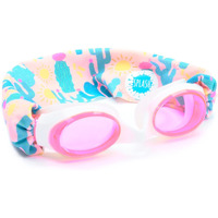 Splash Swim Goggles With Fabric Strap - Desert Sunshine  Fun, Fashionable, Comfortable - Adult  Kids Swim Goggles